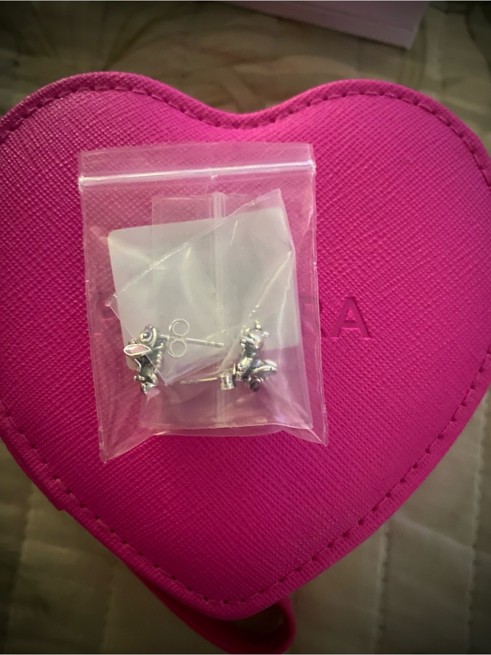 Authentic Pandora X Disney Stitch & Angel Stud Earrings New! - Picture 5 of 6